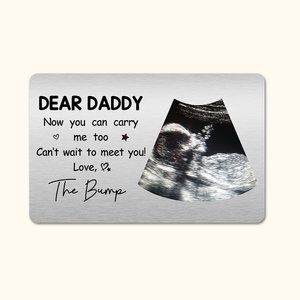 Personalised Can't Wait To Meet You B-ultrasound Photo Name Wallet Card Newborn Gift for First Dad Mom
