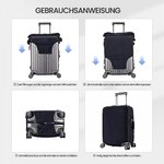 Personalisierte Cartoon Figur Kofferschutzhülle für 18-32 Zoll Koffer mit Namen Verdecktem Reißverschluss Reise Geschenk für Urlaubsliebhaber