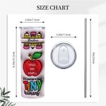 Personalisierte 3D aufgeblasenen Effekt Apple Pencil Rainbow Design 20oz Skinny Becher mit Namen Deckel und Stroh Wertschätzung Teacher's Day Geschenk