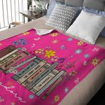 Coperta morbida personalizzata con nome e titolo del libro Regalo di compleanno per l'insegnante amante della lettura