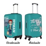 Personalisierte Cartoon Figur Kofferschutzhülle für 18-32 Zoll Koffer mit Namen Verdecktem Reißverschluss Reise Geschenk für Urlaubsliebhaber