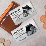 Personalized Can't Wait To Meet You B-ultrasound Photo Name Wallet Card Newborn Gift for First Dad Mom