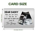 Personalized Can't Wait To Meet You B-ultrasound Photo Name Wallet Card Newborn Gift for First Dad Mom