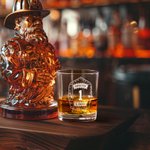 Gepersonaliseerd gegraveerd brandweerhelmschild 10oz whiskyglas met rangnummer en tekst verjaardagscadeau voor brandweerman