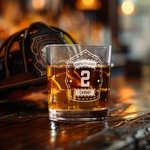 Gepersonaliseerd gegraveerd brandweerhelmschild 10oz whiskyglas met rangnummer en tekst verjaardagscadeau voor brandweerman