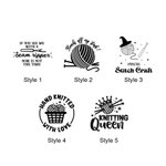 Personalised 100% Cotton Knitting Queen Crochet Sewing Accessory Bag with Name Birthday Crafting On-the-Go Gift for Sewing Lovers