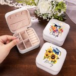 Bouquet di fiori personalizzato Cappello di laurea Portagioie in pelle con nome Regalo di laurea portatile per lei