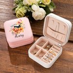 Bouquet di fiori personalizzato Cappello di laurea Portagioie in pelle con nome Regalo di laurea portatile per lei