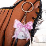 Llavero Coqueta Personalizado Baloncesto Voleibol Lazo con Nombre Fiesta de Cumpleaños Regalo para Amante de los Deportes