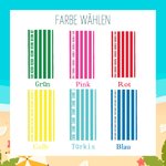 Personalisiertes Schnell Trocknendes Strandtuch Klassisches Streifendesign mit Namen Reise-Geschenk für Familie Kinder
