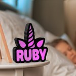 Personalized 3D Printing Fantasy Unicorn Name Sign LED Night Lamp Bedroom Nursery Desk Decoration Birthday Gift for Kids