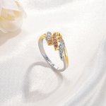 Bague Personnalisée avec Nom Gravure Ruban à la Sensibilisation à la Lutte Contre Cancer du Sein Cadeau d'Encouragement pour Femme