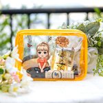 Sac Cosmétique Imperméable Personnalisé avec Dessin Femme ou Fille Nom Fleur de Naissance Accessoire de Voyage Cadeau Anniversaire Mariage pour Femme