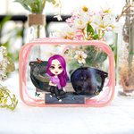 Sac Cosmétique Imperméable Personnalisé avec Dessin Femme ou Fille Nom Fleur de Naissance Accessoire de Voyage Cadeau Anniversaire Mariage pour Femme