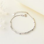 Personalized Minimalist Morse Code Bracelet with Secret Message Long Distance Friendship Gift for Women