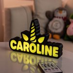 Personalized 3D Printing Fantasy Unicorn Name Sign LED Night Lamp Bedroom Nursery Desk Decoration Birthday Gift for Kids