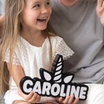 Personalized 3D Printing Fantasy Unicorn Name Sign LED Night Lamp Bedroom Nursery Desk Decoration Birthday Gift for Kids