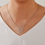 Personalisierte Silhouette Halskette mit Haustier-Anhänger und Namen Geburtstag Geschenk für Hund und Katze Haustier Liebhaber