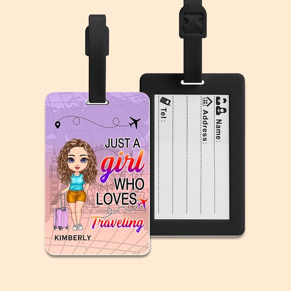 Personalisierter Bunter Gepäckanhänger mit Namen Reise-Essentials Geburtstagsgeschenk für Urlaub-Liebhaber