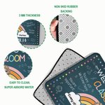 Paillasson Antidérapant Personnalisé avec Nom et Dessin de l'Enseignante Thème Welcome To Our Classroom Cadeau Rentrée Scolaire pour Femme