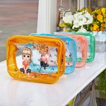 Sac Cosmétique Imperméable Personnalisé avec Dessin Femme ou Fille Nom Fleur de Naissance Accessoire de Voyage Cadeau Anniversaire Mariage pour Femme