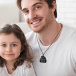 Personalized Hugging Bear Family Necklace with Baby Bears Love Heart and Engraved Names Mother's Day Father's Day Gift for Parent Grandparent