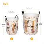 Personalised Jungle Animal Large Toy Laundry Basket with Name and Initial Waterproof Oxford Cloth Baby Shower Housewarming Gift for Family Kids
