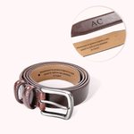 Ceinture en Cuir Personnalisée avec Texte Gravé Cadeau Anniversaire Fête des Pères pour Homme Petit Ami Marié