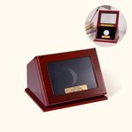 Présentoir de Balle de Golf Personnalisé avec Plaque Gravée Boîte en Bois Cadeau Anniversaire Fête des Pères pour Amateur de Golf