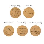 Personalized Set of 10 Reusable Wedding Favor Cork Coasters with Couple Name and Date Bridal Shower Gift for Newlyweds