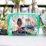 Sac Cosmétique Imperméable Personnalisé avec Dessin Femme ou Fille Nom Fleur de Naissance Accessoire de Voyage Cadeau Anniversaire Mariage pour Femme