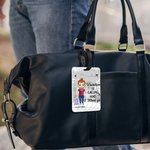 Personalisierter Bunter Gepäckanhänger mit Namen Reise-Essentials Geburtstagsgeschenk für Urlaub-Liebhaber