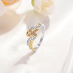 Bague Personnalisée avec Nom Gravure Ruban à la Sensibilisation à la Lutte Contre Cancer du Sein Cadeau d'Encouragement pour Femme