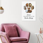 Personalizzato Meet You at the Rainbow Bridge Quadro su tela con zampa di animale domestico 5 foto collage e nome Regalo commemorativo per gli amanti degli animali domestici Perdita di un animale dome