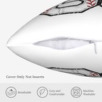 Personalized Multicolor Baseball Sports Theme Throw Pillow Cover with Name and Number Birthday Team Gift for Baseball Players Fans