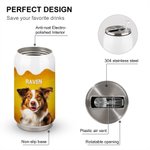 Personalisierte Ich mag Bier und mein Hund Katze kann isolierte Becher mit Haustier Foto und Namen Geburtstag Jahrestag Geschenk für Tierliebhaber