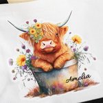 Sac en Toile Personnalisé avec Nom Sac de Shopping à Grande Capacité Cadeau Anniversaire pour Ami Famille