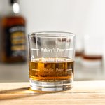 Verre à Whisky 295ml avec Échelle Personnalisé avec Nom Gravé Cadeau de Fête des Pères pour Papa et Mari