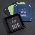 Personalisierte Sie nach Hause kommen ist das Beste aus unserem Tag Leder Catchall Snap Tablett mit Holding Hand Deisgn Vatertag Geburtstag Geschenk f