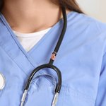 Personalised Withered Daisy Stethoscope ID Tag with Name Funny Nurses Week Graduation Gift for Doctor Nurse Medical Staff