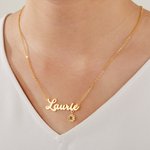 Personalized You Are My Sunshine Sunflower Name Necklace with Birthstone Birthday Anniversary Gift for Her