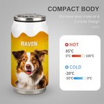 Personalisierte Ich mag Bier und mein Hund Katze kann isolierte Becher mit Haustier Foto und Namen Geburtstag Jahrestag Geschenk für Tierliebhaber