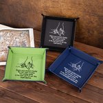 Personalisierte Sie nach Hause kommen ist das Beste aus unserem Tag Leder Catchall Snap Tablett mit Holding Hand Deisgn Vatertag Geburtstag Geschenk f