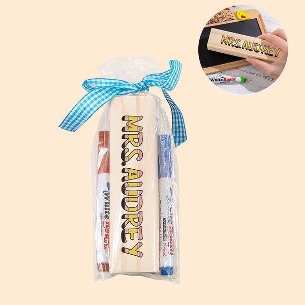 Cute Graffiti Chalkboard Eraser with Name