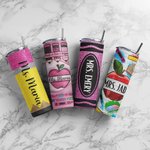 Personalisierte 3D Pink Apple Pencil Teach Love Inspire Food-Grade 20oz Skinny Tumbler mit Namen Lehrer Wertschätzung zurück zu Schule Geschenk für Le