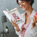 Gepersonaliseerd Gekleurd Potlood Graffiti Schrijfblok met Naam Initiaal Teacher's Day Terug naar School Gift voor Leraar