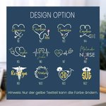 Personalisierte Segeltuch Tragetasche mit Reißverschluss Krankenschwester-Motiv Anerkennung Geschenk für Pflegekräfte