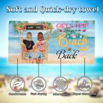 Personalisierte Mädchen Reise Superfine Fiber Beach Towel Sand frei schnell trocken Sommer Urlaub Party Geschenk für Besties
