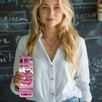 Personalisierte 3D Pink Apple Pencil Teach Love Inspire Food-Grade 20oz Skinny Tumbler mit Namen Lehrer Wertschätzung zurück zu Schule Geschenk für Le