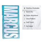 Henkilökohtainen Premium Super imukykyinen nopeasti kuiva pehmeä rantapyyhe nimellä monivärinen ranta tarvikkeet syntymäpäivälahja perheen ystävälle